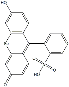 2-(6-Hydroxy-3-oxo-3H-selenoxanthen-9-yl)benzenesulfonic acid Struktur