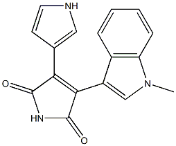 3-(1H-Pyrrol-3-yl)-4-(1-methyl-1H-indol-3-yl)-1H-pyrrole-2,5-dione Struktur