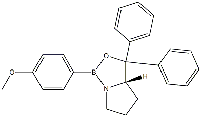 (3aS)-1-(4-Methoxyphenyl)-3,3-diphenyltetrahydro-3H-pyrrolo[1,2-c][1,3,2]oxazaborole Struktur