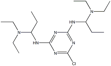 2,4-Bis[[1-(diethylamino)propyl]amino]-6-chloro-1,3,5-triazine Struktur