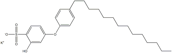 3-Hydroxy-4'-tetradecyl[oxybisbenzene]-4-sulfonic acid potassium salt Struktur