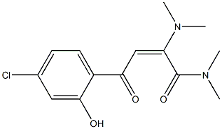 (2E)-2-(Dimethylamino)-N,N-dimethyl-4-oxo-4-(4-chloro-2-hydroxyphenyl)-2-butenamide Struktur