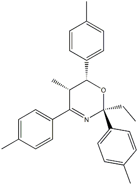 (2S,5S,6R)-2-Ethyl-5-methyl-2,4,6-tri(p-tolyl)-5,6-dihydro-2H-1,3-oxazine Struktur