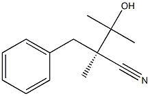 (2R)-2-Benzyl-3-hydroxy-2,3-dimethylbutyronitrile Struktur