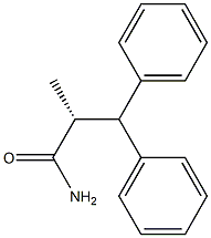 [R,(+)]-2-Methyl-3,3-diphenylpropionamide Struktur