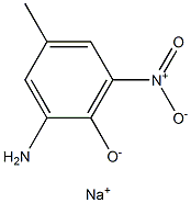 Sodium 2-amino-4-methyl-6-nitrophenolate Struktur