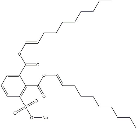 3-(Sodiosulfo)phthalic acid di(1-decenyl) ester Struktur