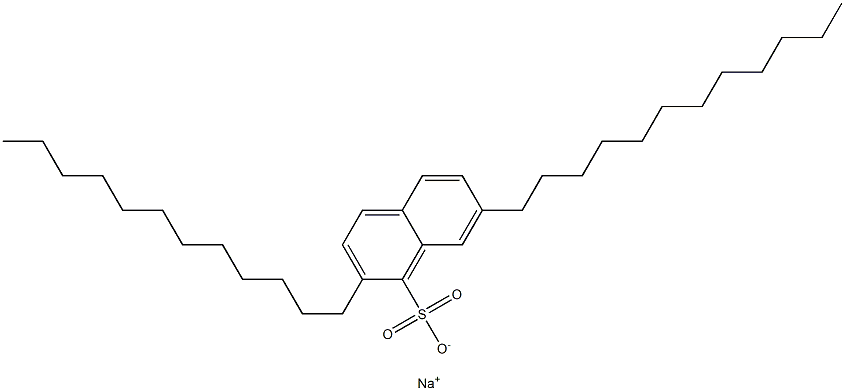 2,7-Didodecyl-1-naphthalenesulfonic acid sodium salt Struktur