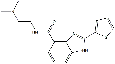 N-[2-(Dimethylamino)ethyl]-2-(2-thienyl)-1H-benzimidazole-4-carboxamide Struktur