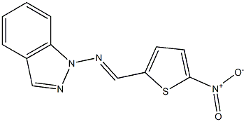 2-[(1H-Indazol-1-yl)iminomethyl]-5-nitrothiophene Struktur