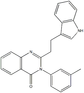 2-[2-(1H-Indol-3-yl)ethyl]-3-(3-methylphenyl)quinazolin-4(3H)-one Struktur