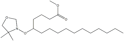 5-(4,4-Dimethyloxazolidin-3-yloxy)palmitic acid methyl ester Struktur