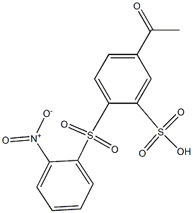 5-Acetyl-2-[(2-nitrophenyl)sulfonyl]benzenesulfonic acid Struktur