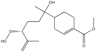 4-[(4R)-1-Hydroxy-4-hydroperoxy-1,5-dimethyl-5-hexen-1-yl]-1-cyclohexene-1-carboxylic acid methyl ester Struktur