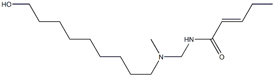 N-[[N-(9-Hydroxynonyl)-N-methylamino]methyl]-2-pentenamide Struktur