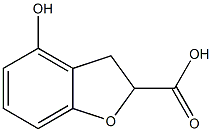 4-Hydroxy-2,3-dihydrobenzofuran-2-carboxylic acid Struktur