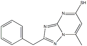 2-Benzyl-7-methyl-s-triazolo[1,5-a]pyrimidine-5-thiol Struktur