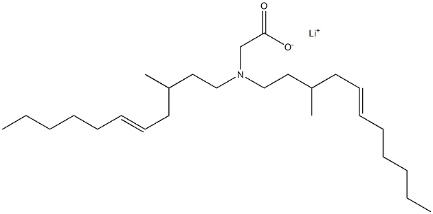 N,N-Bis(3-methyl-5-undecenyl)aminoacetic acid lithium salt Struktur