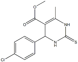 6-Methyl-4-(4-chlorophenyl)-2-thioxo-1,2,3,4-tetrahydropyrimidine-5-carboxylic acid methyl ester Struktur