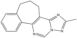 5,6-Dihydro-2-methyl-4H-1,3,11,12a-tetraazabenzo[3,4]cyclohept[1,2-e]indene Struktur