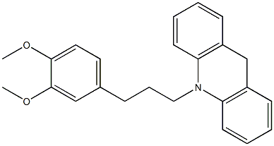 10-[3-(3,4-Dimethoxyphenyl)propyl]-9,10-dihydroacridine Struktur