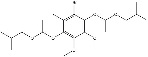 1-Bromo-2,5-bis[1-(isobutoxy)ethoxy]-3,4-dimethoxy-6-methylbenzene Struktur