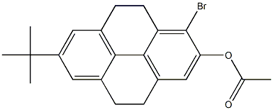 1-Bromo-2-acetoxy-7-tert-butyl-4,5,9,10-tetrahydropyrene Struktur