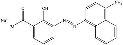 3-(4-Amino-1-naphtylazo)salicylic acid sodium salt Struktur