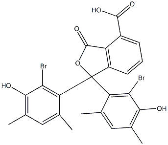 1,1-Bis(6-bromo-5-hydroxy-2,4-dimethylphenyl)-1,3-dihydro-3-oxoisobenzofuran-4-carboxylic acid Struktur