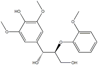 (1R,2S)-1-(3,5-Dimethoxy-4-hydroxyphenyl)-2-(2-methoxyphenoxy)-1,3-propanediol Struktur