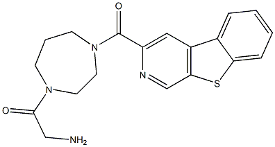 3-(4-Aminoacetyl-1,4-diazacycloheptan-1-ylcarbonyl)[1]benzothieno[2,3-c]pyridine Struktur