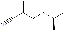 [R,(-)]-5-Methyl-2-methyleneheptanenitrile Struktur