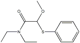 2-(Phenylthio)-2-methoxy-N,N-diethylacetamide Struktur