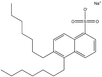 5,6-Diheptyl-1-naphthalenesulfonic acid sodium salt Struktur