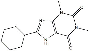 8-Cyclohexyl-1,3-dimethylxanthine Struktur