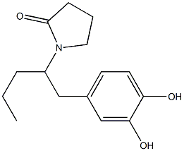 1-[1-[3,4-Dihydroxybenzyl]butyl]pyrrolidin-2-one Struktur