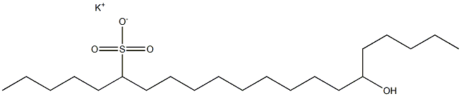 16-Hydroxyhenicosane-6-sulfonic acid potassium salt Struktur