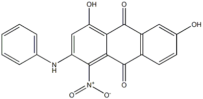 2-Anilino-4,6-dihydroxy-1-nitroanthraquinone Struktur