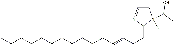 1-Ethyl-1-(1-hydroxyethyl)-2-(3-pentadecenyl)-3-imidazoline-1-ium Struktur