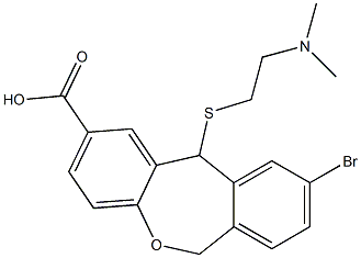 9-Bromo-11-[[2-(dimethylamino)ethyl]thio]-6,11-dihydrodibenz[b,e]oxepin-2-carboxylic acid Struktur