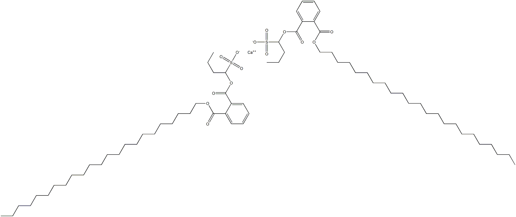 Bis[1-[(2-tricosyloxycarbonylphenyl)carbonyloxy]butane-1-sulfonic acid]calcium salt Struktur