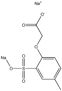 4-Methyl-2-sodiooxysulfonylphenoxyacetic acid sodium salt Struktur