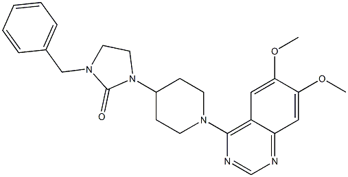 1-[1-(6,7-Dimethoxyquinazolin-4-yl)piperidin-4-yl]-3-benzylimidazolidin-2-one Struktur