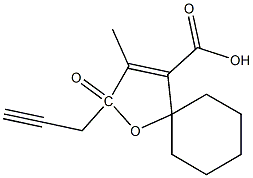 4'-Methyl-5'-oxospiro[cyclohexane-1,2'(5'H)-furan]-3'-carboxylic acid 2-propynyl ester Struktur