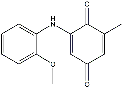 2-Methyl-6-[(2-methoxyphenyl)amino]-1,4-benzoquinone Struktur