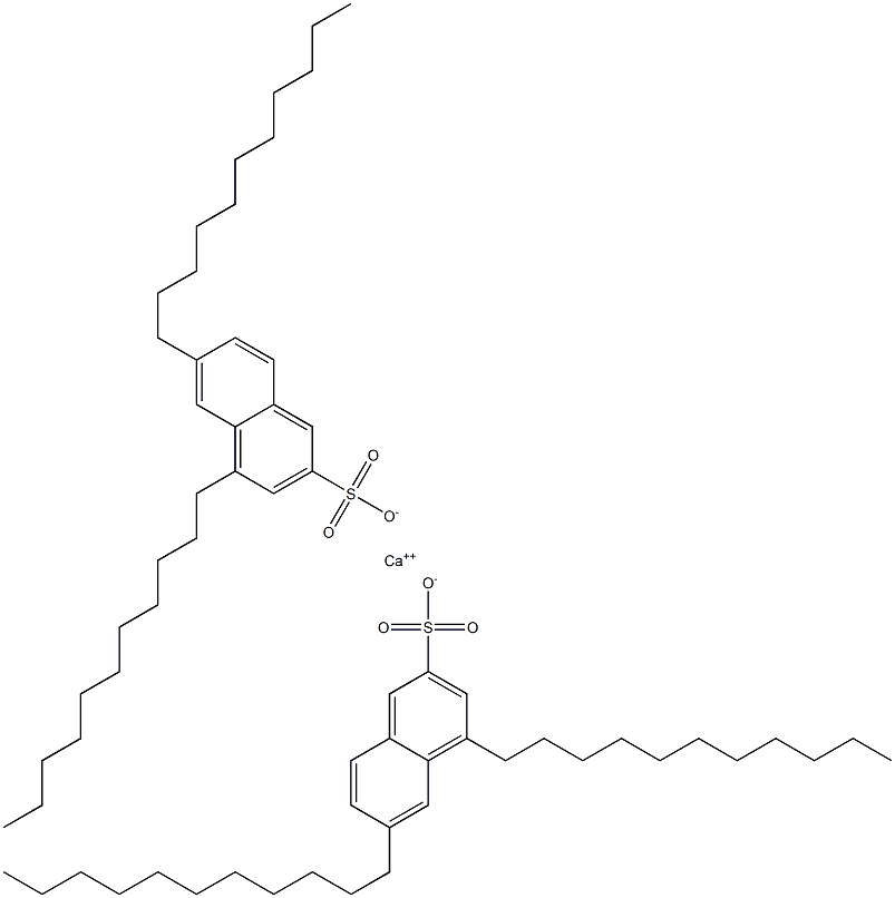 Bis(4,6-diundecyl-2-naphthalenesulfonic acid)calcium salt Struktur