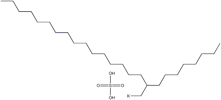 Sulfuric acid 2-octyloctadecyl=potassium salt Struktur