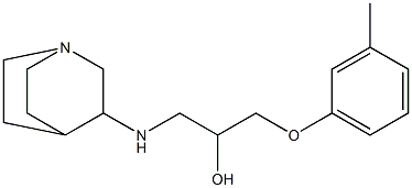 1-(3-Quinuclidinylamino)-3-(m-tolyloxy)-2-propanol Struktur