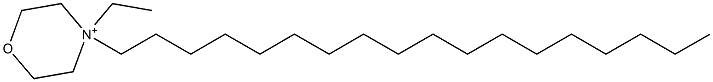 4-Ethyl-4-octadecylmorpholinium Struktur