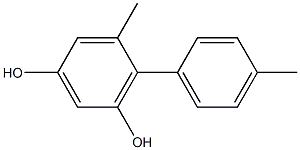 6-(4-Methylphenyl)-5-methylbenzene-1,3-diol Struktur